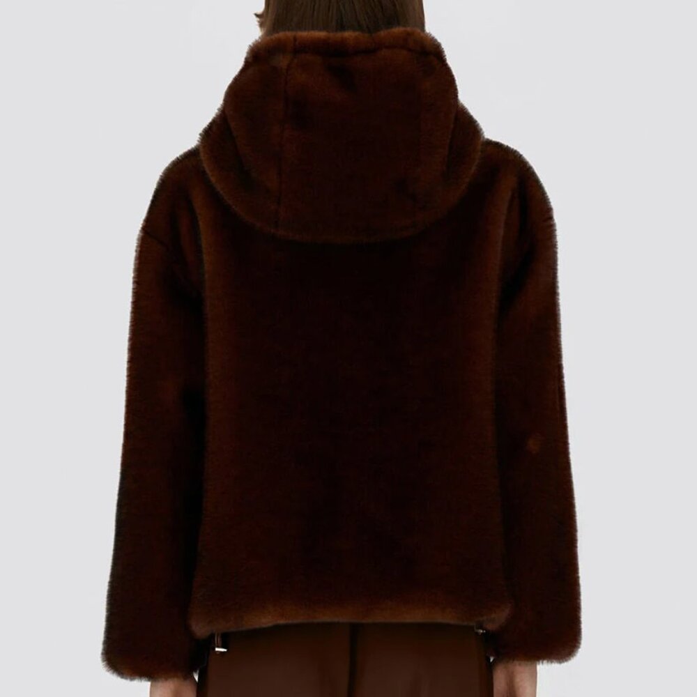 TRF Zara Luxurious Brown Faux Fur Coat - Picture 1 of 12